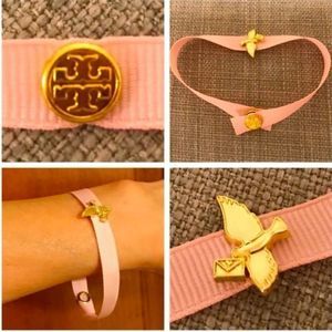Tory Burch Pink and Gold Bracelet